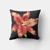 暗いユリの装飾用クッション- 16x16 クッション (裏面)