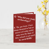 暗いユーモアの悪い考古学者の動機 カード (黄色い花)