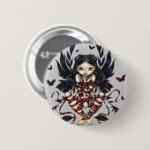 "暗いリボンの妖精"ボタン 缶バッジ (正面&裏面)