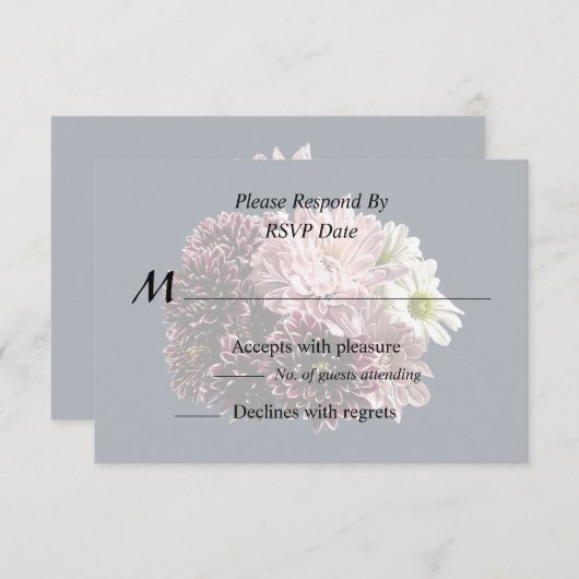 暗いリムと明るいリムとデイジー 出欠カード (正面/裏面)