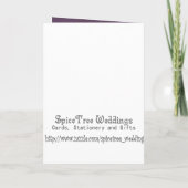 暗いロマンスの結婚式招待状 招待状 (裏面)