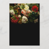 暗いロマンチックエレガントなムーディフローラの結婚花 エンクロージャーカード (裏面)