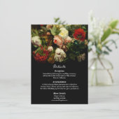 暗いロマンチックエレガントなムーディフローラの結婚花 エンクロージャーカード (スタンド正面)