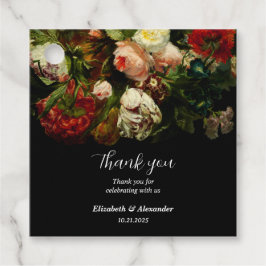 暗いロマンチックエレガントなムーディフローラの結婚花 フェイバータグ