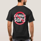 暗いワイシャツSans禁止の漫画 Tシャツ (裏面)