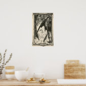 暗いヴィンテージおとぎ話の本イラストレーションポスター ポスター (キッチン)