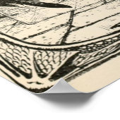 暗いヴィンテージおとぎ話の本イラストレーションポスター ポスター (角)