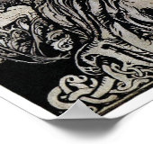 暗いヴィンテージおとぎ話の本イラストレーションポスター ポスター (角)