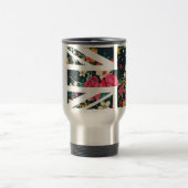 暗いヴィンテージのばら色の英国国旗イギリス(イギリス)の旗 トラベルマグ (中央)