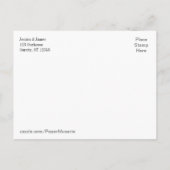 暗いヴィンテージアートワーク、タイポグラフィ30日付の保存 案内ポストカード (裏面)