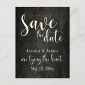 暗いヴィンテージアートワーク、タイポグラフィ30日付の保存 案内ポストカード (正面)