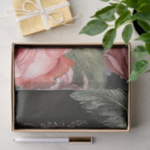 暗いヴィンテージバラの切り離し紙 薄葉紙 (ギフト)