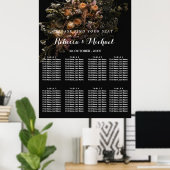 暗いヴィンテージフローラポスター ポスター (ホームオフィス)