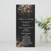 暗いヴィンテージフローラメニュー プログラム (スタンド正面)