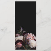 暗いヴィンテージフローラメニュー プログラム (裏面)