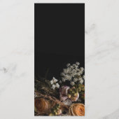 暗いヴィンテージフローラメニュー プログラム (裏面)