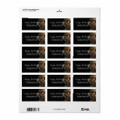 暗いヴィンテージフローララベル ラベル (フルシート)