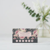 暗いヴィンテージフローラロゴロイヤリティカード ロイヤリティカード (スタンド正面)