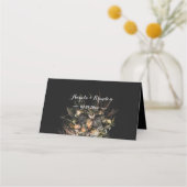 暗いヴィンテージフローラ座席表 プレイスカード (裏面)