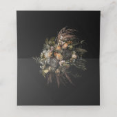 暗いヴィンテージフローラ座席表 プレイスカード (内部開封)