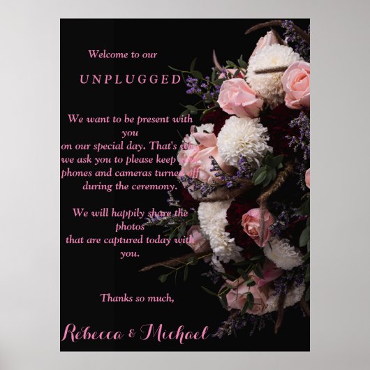 暗いヴィンテージフローラ式ポスター ポスター (正面)