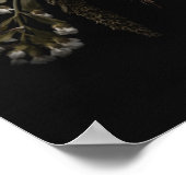 暗いヴィンテージフローラ結婚の歓迎ポスター ポスター (角)