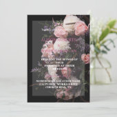 暗いヴィンテージフローラ結婚式招待状 招待状 (スタンド正面)