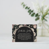 暗いヴィンテージフローラ赤ちゃんシャワーブックリクエスト エンクロージャーカード (スタンド正面)