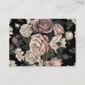 暗いヴィンテージフローラ赤ちゃんシャワーブックリクエスト エンクロージャーカード (裏面)