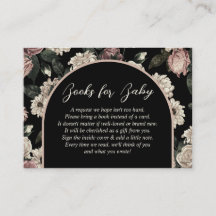 暗いヴィンテージフローラ赤ちゃんシャワーブックリクエスト