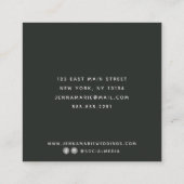 暗いヴィンテージフローラ スクエア名刺 (裏面)