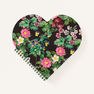 暗いヴィンテージフローラ ノートブック