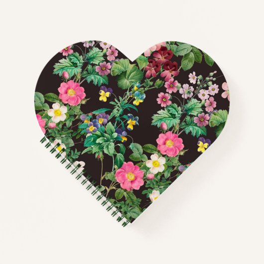 暗いヴィンテージフローラ ノートブック (正面)