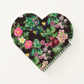 暗いヴィンテージフローラ ノートブック (裏面)