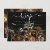 暗いヴィンテージフローラRSVPポストカード ポストカード (正面/裏面)