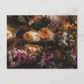 暗いヴィンテージフローラRSVPポストカード ポストカード (裏面)