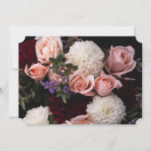 暗いヴィンテージフローラRSVP招待状 招待状 (裏面)