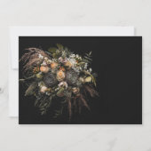 暗いヴィンテージフローラRSVP招待状 招待状 (裏面)