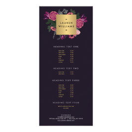 暗いヴィンテージモダンフローラMotif Luxe Designer II ラックカード