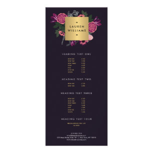 暗いヴィンテージモダンフローラMotif Luxe Designer II ラックカード