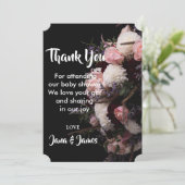 暗いヴィンテージ感謝していフローラユー招待状 招待状 (スタンド正面)