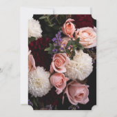 暗いヴィンテージ感謝していフローラユー招待状 招待状 (裏面)