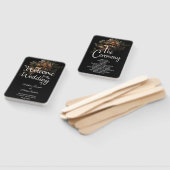 暗いヴィンテージ結婚フローラのハンドファン ハンドファン (組立なし)