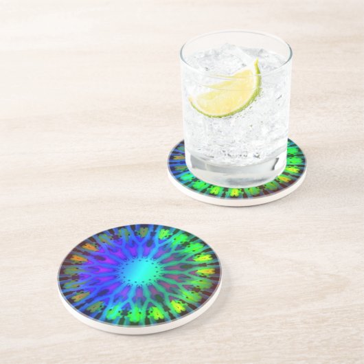 暗い万華鏡のように千変万化するパターンの芸術の白熱 コースター (側面)