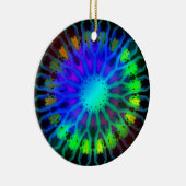 暗い万華鏡のように千変万化するパターンの芸術の白熱 セラミックオーナメント (右)