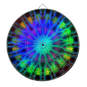 暗い万華鏡のように千変万化するパターンの芸術の白熱 ダーツボード (正面)