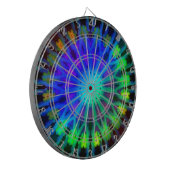 暗い万華鏡のように千変万化するパターンの芸術の白熱 ダーツボード (正面左)