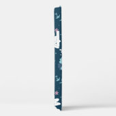 暗い上に青い夏の花とシームレスなパターン  Case-Mate iPhoneケース (裏面 / 右)