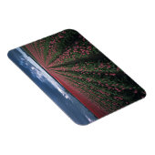 暗い下で明るいピンクと赤のチューリップが輝く マグネット (右側)