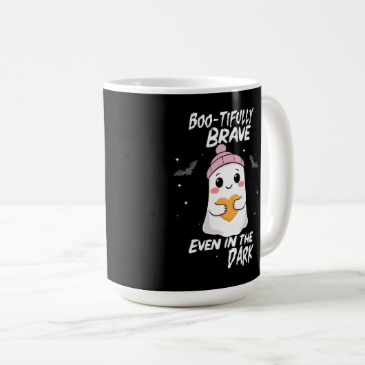 暗い中でブーリーブリー幽霊 コーヒーマグカップ (正面右)